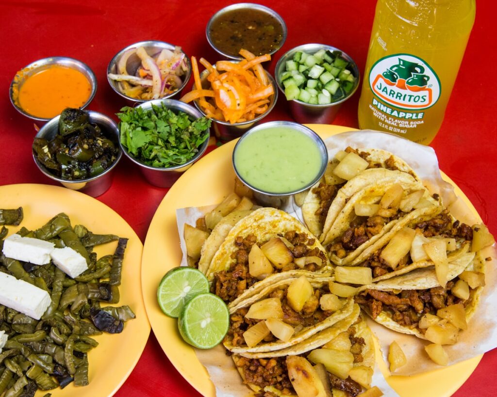 Authentic Latin American tacos al pastor with pineapple and nopales | Audaz Revista