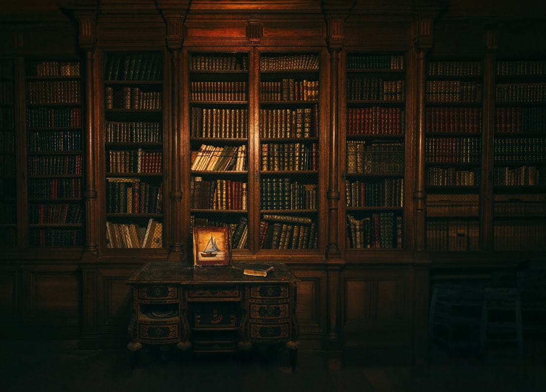 Spanish literary prizes: books and an award trophy in a library