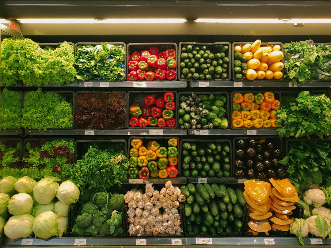 Fresh produce aisle in a Spanish supermarket