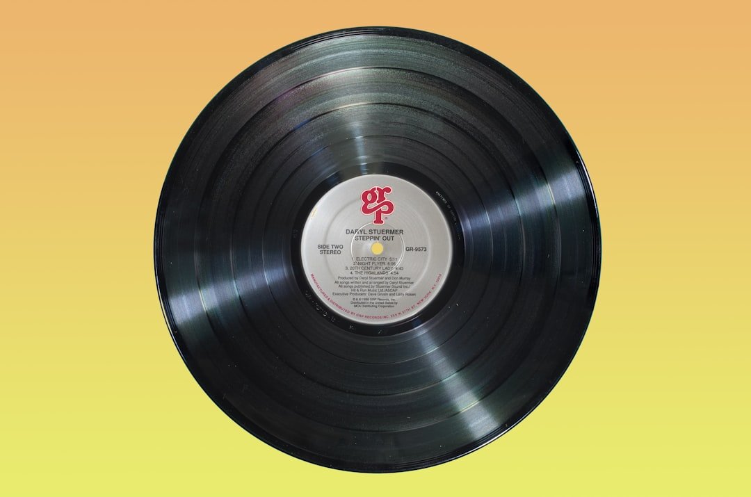 A stack of vinyl records, a visual for learning Spanish with songs and music